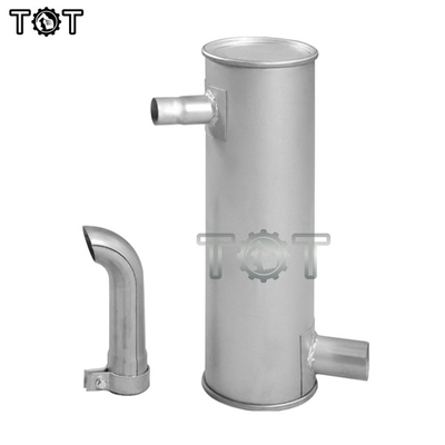 قطعات اگزوز کاترپیلار صدا خفه کن بیل مکانیکی E307 E70B 4D32 دو ضخیم